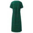 thumbnail image 5 of B91xZ Casual Dresses for Women Robe Décontractée à Manches Courtes Évasée à Volants Robe de Plage Vacances Mini Robe, Vert m, 5 of 5