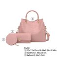 thumbnail image 3 of Luxalzxs 3 Pcs Fashion Retro Bucket Crossbody Bags for Women Hobo Purse Handbag Top Handle Shoulder Satchel Ladies Hobo Tote Set, 3 of 8