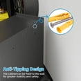 thumbnail image 6 of Storage Cabinet with Wheels and Pegboard, Rolling Garage Storage Cabinet with Locking Doors and Adjustable Shelf, Heavy Duty Steel Utility Cabinet for Home Office, Assembly Required, 6 of 6