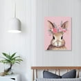 thumbnail image 3 of Awypu Bunny Rabbit Wall Art Print,Pink Bunny Nursery Prints Girl Room Decor,Flower Animal Nursery Decor,Rabbit Wall Art for Nursery Decor Girls Room Bedroom Kitchen Kid's Room, 3 of 4