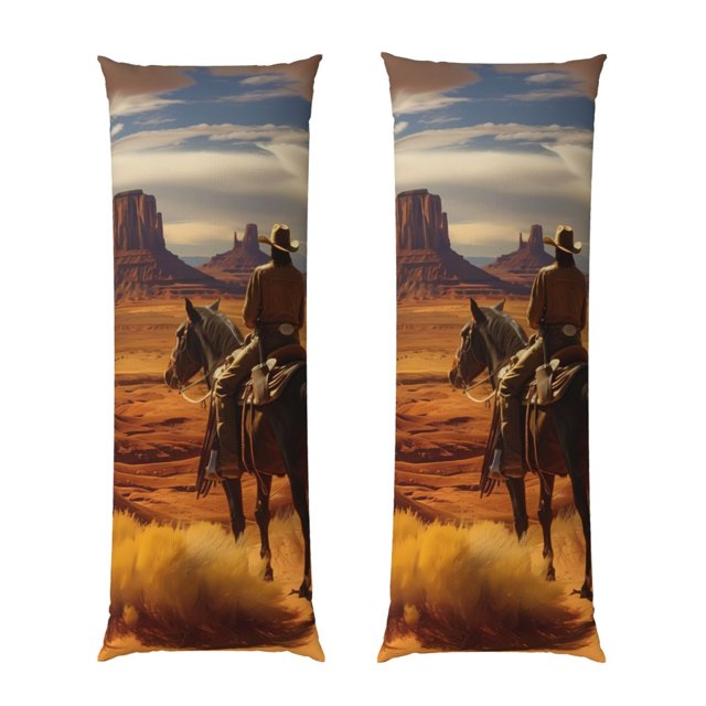 Fotbe Western Desert Cowboy Cloud Funda para Almohada Corporal con Diseño, Funda de Microfibra Ultrasuave de 20x54 Pulgadas, Ropa de Cama Elegante