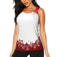 thumbnail image 2 of Picia Winter Christmas Snowflake Pattern Women's Workout Tank Top,Breathable Activewear,Slim Fit Athletic Top,Versatile Workout Moisture-wicking top-Large, 2 of 9