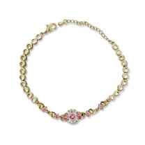 Kaash Customs 14k Gold Plated Anklet Bracelet with Adjustable Size For Women's Crown Anklet Gif For Her Fashion Jewelry Holiday Gifts