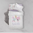 thumbnail image 2 of Juego de cama infantil personalizado Unicornio (edredón o funda nórdica), 2 of 6