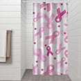 thumbnail image 2 of Pink Breast Cancer Shower Curtain 36"x72" ,Bathroom Decorative Shower Curtains Set with 12 Hooks,Modern Waterproof Washable Shower Curtain, 2 of 6