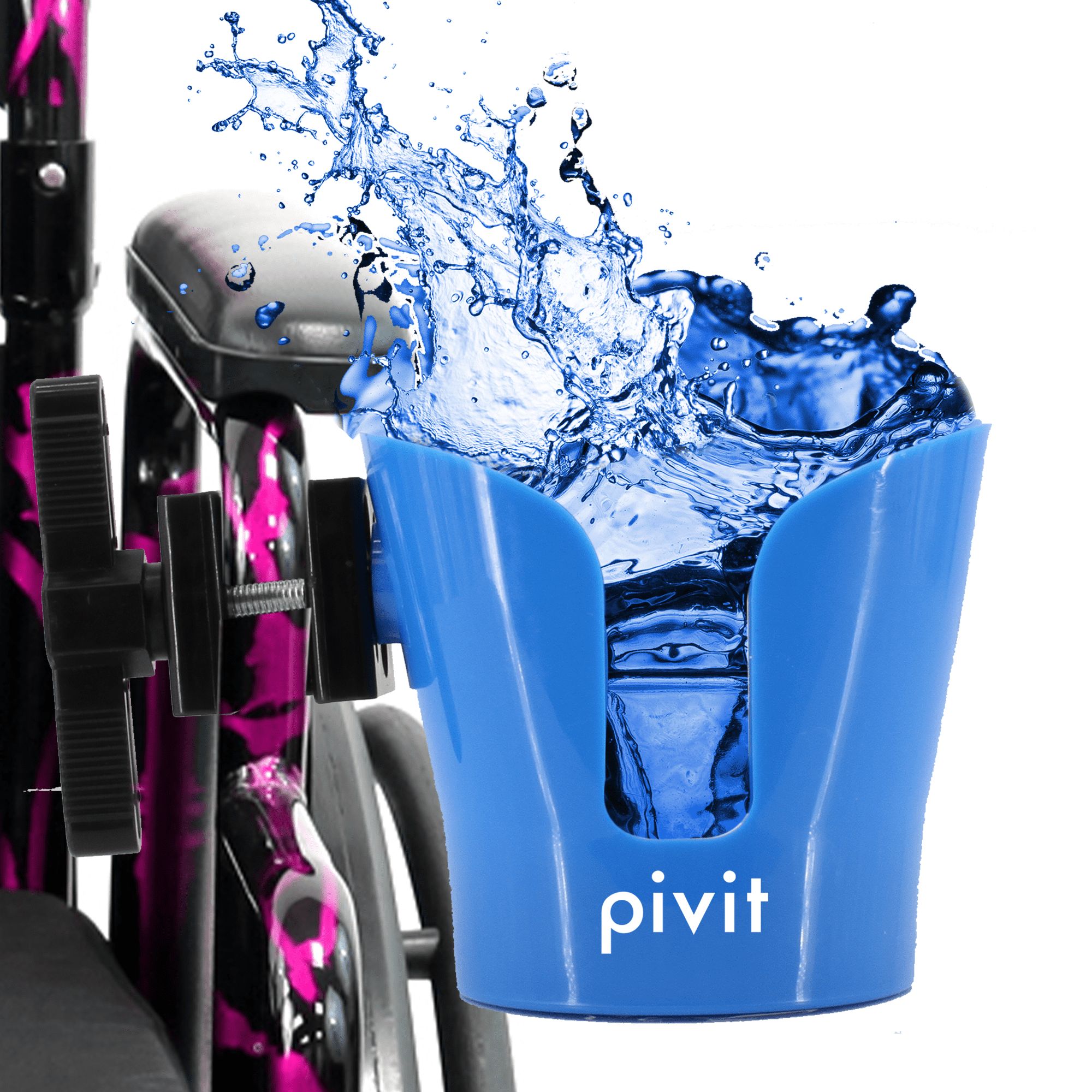 Stroller Drink Holder PVC Cup Holder for Wheelchair and Bikes Bottle Cages