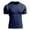 Navy, variant on Mens Quick Dry Compression Workout T Shirts Muscle Fit Moisture Wicking UPF Sun Protection Seamless Athletic Performance Base Layer Tees,Red,L