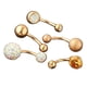 thumbnail image 5 of 5 juegos de joyería corporal con cristales de estrás, ideales para piercings en el ombligo y el trago. Oro rosa, 5 of 7