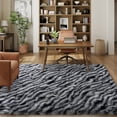 thumbnail image 5 of Janvonne 5x7 Fluffy Area Rug for Living Room Bedroom, Modern Shaggy Carpets Fuzzy Rug for Teens Dorm Bedside Home Decor Aesthetic, Heavy Duty Non Slip, Zebra Print, 5 of 8