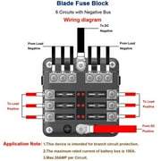 XUKEY 6 Way Plastic 12V Standard Blade Fuse Holder Block for Car, Ship