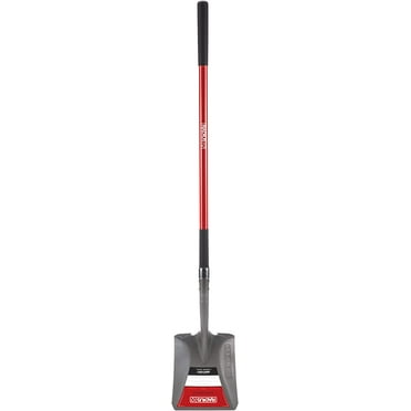 Radius Premium Long Handle Square-Point Shovel, Fiberglass Shaft