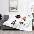 thumbnail image 5 of Lsque Sml Jeffy Print Flannel Throw Blanket, Ultra-soft Blanket for Bed, Couch, Car, Hypoallergenic Anti-pilling blanket-80"x60", 5 of 8