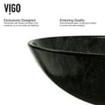 thumbnail image 2 of VIGO Glass Round Vessel Bathroom Sink in Onyx Gray with Niko Faucet and Pop-Up Drain in Brushed Nickel, 2 of 10