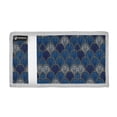 thumbnail image 2 of Cloth Wallet with Lanyard & Multiple Compartments Fashion Purse Zipper Clutch Bag for Cash Cards Coins Dark Blue Fan-shaped Pattern, 2 of 7