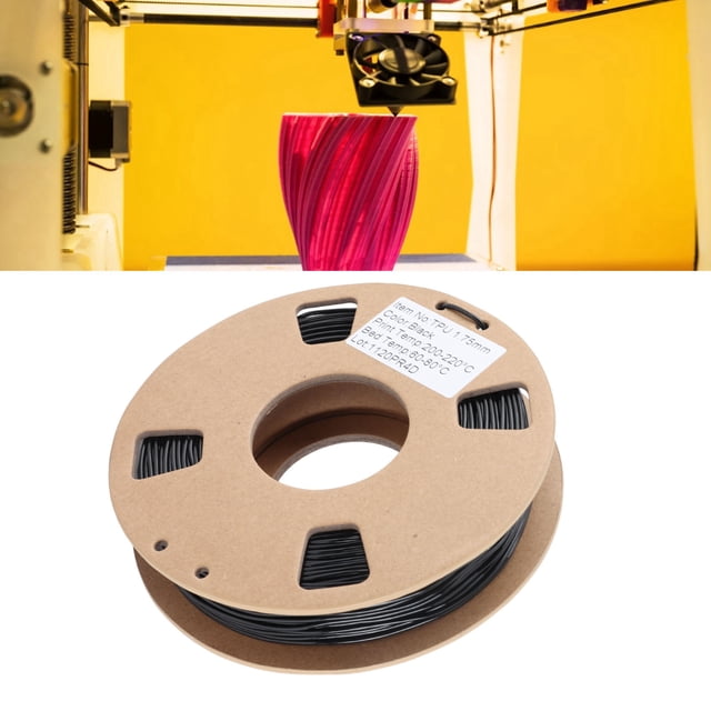 Filamento De TPU, Filamento De Impresión 3D Suave Negro De Precisión De Tamaño 95A 0,03 Mm Para Impresora 3D Para Carcasa De Consola