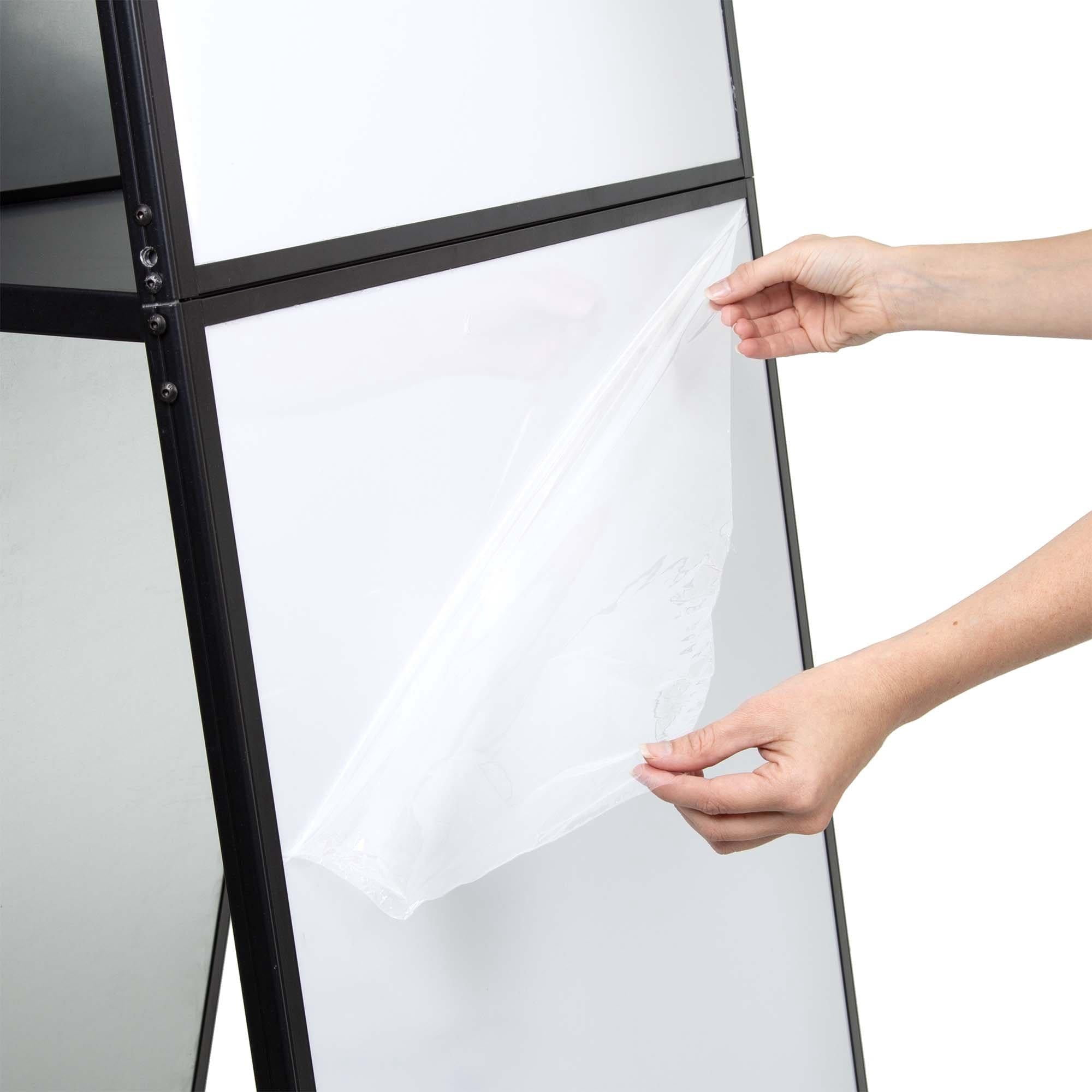 Stand Steady Mobile Whiteboard | Double-Sided Magnetic Dry Erase Board on Wheels | Extra Tall 74 Inch Easel White Board | Portable White Board with Built-In Storage Shelves (74in x 31in)