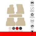 thumbnail image 2 of Ikon Motorsports Floor Mat Compatible With 2004-2009 BMW E60 Sedan 4-Door Factory Fitment Beige Nylon Front & Rear Car Floor Mats Liner Carpets Replacement 5PC, 2 of 9
