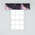 thumbnail image 2 of Jungle Boho Window Valance, Butterfly Illustration Modern Minimalist With Tropical Leaves Print, Curtain Valance for Kitchen Bedroom with Rod Pocket, 54" X 18", Pale Lilac Dark Purple, by Ambesonne, 2 of 2