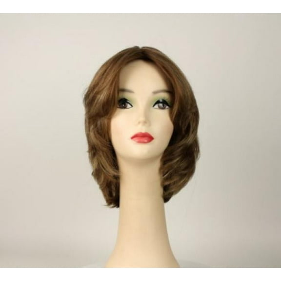 European Human Hair Freeda Wig Regina Light Brown With Ash Blonde Highlights Multi-Directional Skin Top Size L