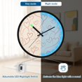 thumbnail image 5 of Indoor 12' Voice-Activated Luminous Decoration Wall Clock With LED Night Light Hearts on Lines, 5 of 8
