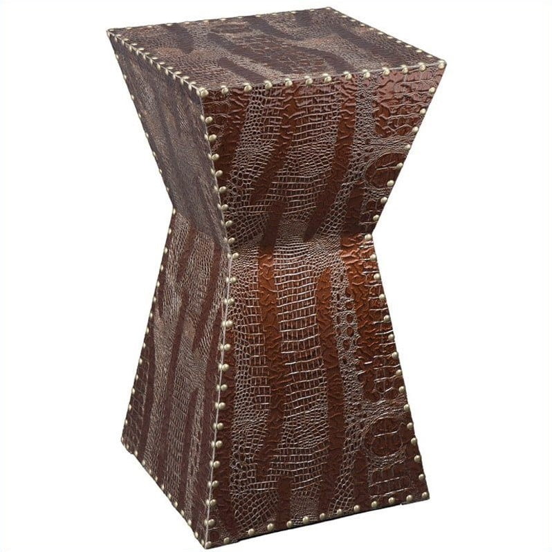 Warrington Faux Leather Accent Table