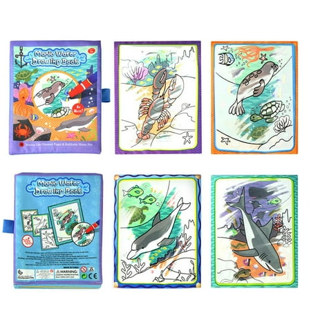 Magic Kids Water Drawing Book Children Coloring Book Water Animals Painting