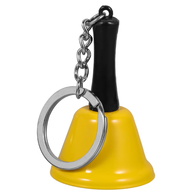 MOVTOTOP Metal Hand Bell Keychain for Kids Smooth Surface Mini Hand Bell Adorable Keyring with Comfortable Grip for DIY Crafts and Decorations