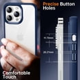 thumbnail image 5 of Shockproof Clear Case for iPhone 14 Pro Max, [Not Yellowing] [10FT Military Drop Protection] Hard Clear Back Four Corner Airbags Drop Protection Phone Cover, 6.7 inch, Blue, 5 of 14