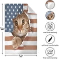 thumbnail image 5 of British Cat Tea Towels Set of 6 USA Flag Paper Kitchen Dish Cloth with Hanging Loop, 18"x28"Lint-Free Absorbent Towel for Kitchen Drying Wiping and Cleaning, 5 of 7