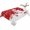 Red, variant on Red Snowman Christmas Table Cloth Waterproof Tablecloths, Xmas Balls Snowflake Tablecloth Dining Table Cover for Kitchen Party Tabletop Outdoor, Rectangle Tablecloth 52x70 Inch