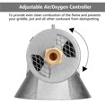 thumbnail image 2 of Tête de Brûleur Rond en Fonte à Propane Haute Pression, Tête de Brûleur à Propane avec Orifice Raccord en Laiton, 1 x Tête de Brûleur Rond en Fonte à Propane Haute Pression, Argent, 2 of 6