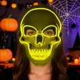 thumbnail image 5 of Coollooc Halloween LED Skull Mask, Horror Screm Scary Mask with Light, Masque for Creepy Party Masquerade, LED Face Mask for Men Women Halloween Festival Party(D), 5 of 8