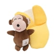thumbnail image 1 of Juguete chirriante para perros pequeños y medianos de 11 x 32 cm. Regalo para proteger muebles. Peluche de mono plátano para masticar., 1 of 9