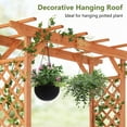 thumbnail image 2 of Costway Arbor Over 7FT High Wooden Garden Arch Trellis Pergola Outdoor Patio Plant, 2 of 10