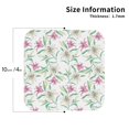 thumbnail image 3 of Pofeuu Lilies Flowers Print Leather Coasters Set of 6, Round Cups Mugs Mat Pad for Home Kitchen Heat Resistant Drink Coasters,Square, 3 of 7