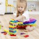 thumbnail image 4 of Juego de apilamiento de colores, bloques de construcción de madera, juegos de mesa de torre para niños y adultos, 54 piezas (juego de apilamiento de colores), 4 of 5