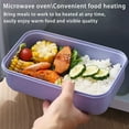 thumbnail image 4 of Dvkptbk Lunch Box Rectangular Four-Button Plastic Lunch Box Double-Layer Microwaveable Student Lunch Box Office Worker Portable Tableware Lunch Box Camping Essentials, 4 of 5