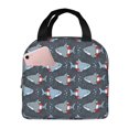 thumbnail image 1 of Balery Shark Wearing Swim Ring Bolsa de Almuerzo Aislada – Caja de Almuerzo con Papel de Aluminio Grueso, Mantiene la Comida Fresca por 4 Horas, 1 of 8
