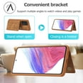 thumbnail image 3 of ELEHOLD Magnetic Wallet Case for Samsung Galaxy A53 5G,PU Leather Card Slots Stand Function Shockproof  Multi-Functional Purse Case with Wrist Strap for Samsung A53 5G,Brown, 3 of 7