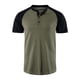thumbnail image 1 of pstuiky camisetas de hombre, Camisa de hombre de color liso, manga corta, con solapa y manga corta camisetas de hombre m, 1 of 7