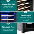 thumbnail image 5 of M optimized Compressor Wine Cooler, Freestanding Beverage Refrigerator, Wine Cellar with Adjustable Temp Control for Home Office Hotel Bar, 14/18/28 Bottle, 5 of 9