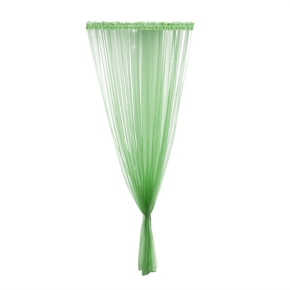 Follure Leaves Sheer Curtain Tulle Window Treatment Voile Drape Valance 1 Panel Fabric O