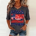 thumbnail image 2 of 250 Anniversary USA Shirt for Womens 1776-2026 250 Years America Flag Printed Shirts, 250th Anniversary USA Shirt Womens CrewNeck Short Sleeves Graphic Tees,4th of July Summer Womens Tops Dark Gray S, 2 of 5