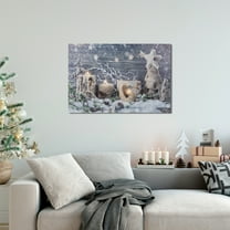Northlight LED Lighted Winter Candles Christmas Canvas Wall Art - 15.75" x 23.75"