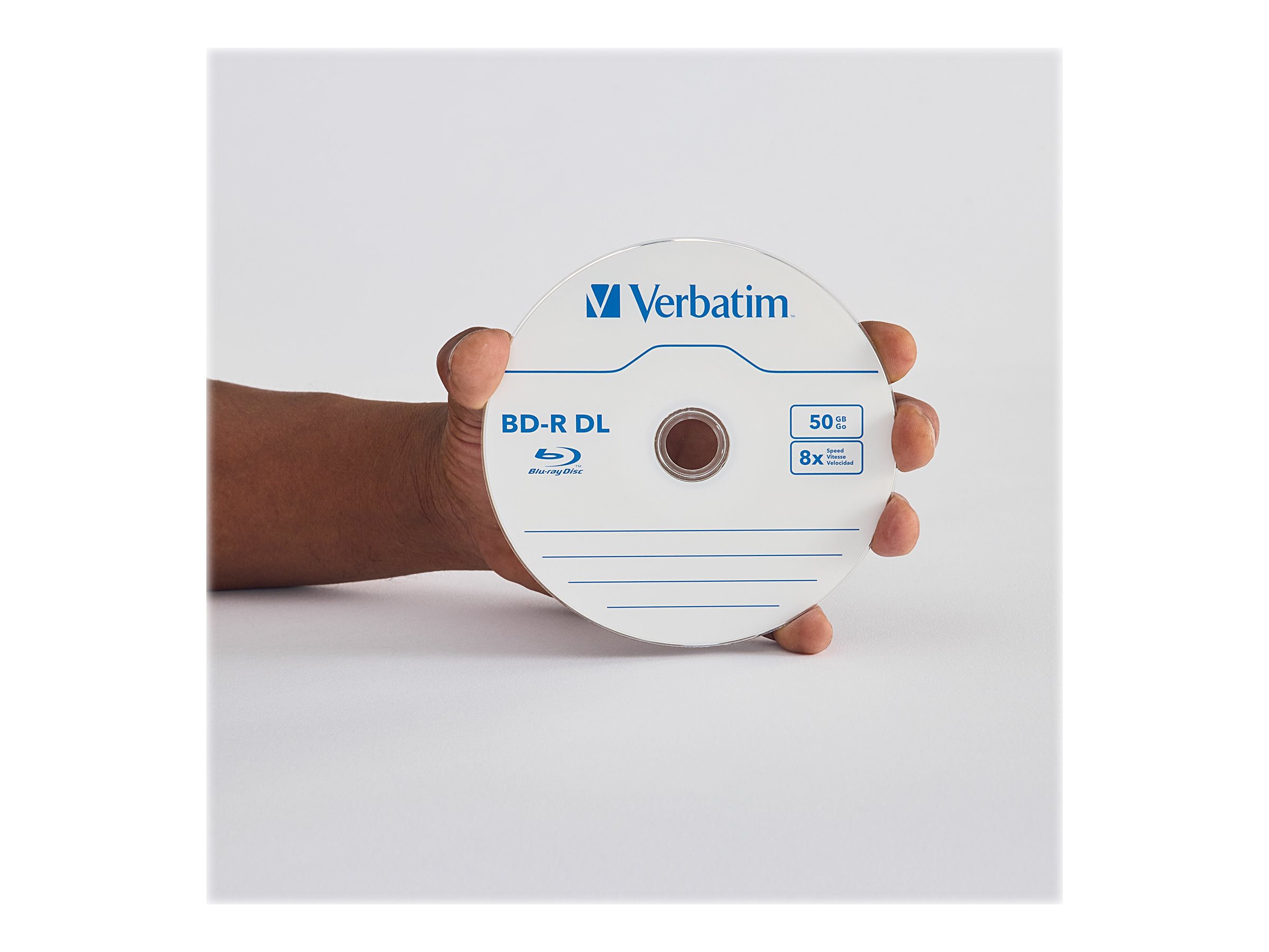 Verbatim bd-r dl branded 10pk 50gb/6x white laser