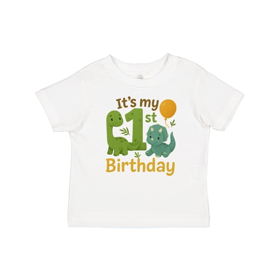 Inktastic Dinosaur 1st Birthday Cute Dino Theme Boys or Girls Baby T-Shirt