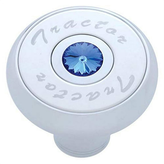 United Pacific 23511 "Tractor" Deluxe Air Valve Knob - Blue Swarovski Diamond