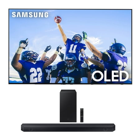 Samsung QN65S90CAFXZA 65 Inch 4K OLED Smart TV with AI Upscaling with a Samsung HW-Q600C 3.1.2ch Soundbar and Subwoofer with Dolby Atmos (2023)