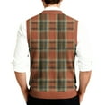thumbnail image 4 of Men's Sweater Vest V Neck Button Down Sleeveless Cardigan Argyle Sweater Vest, 4 of 7