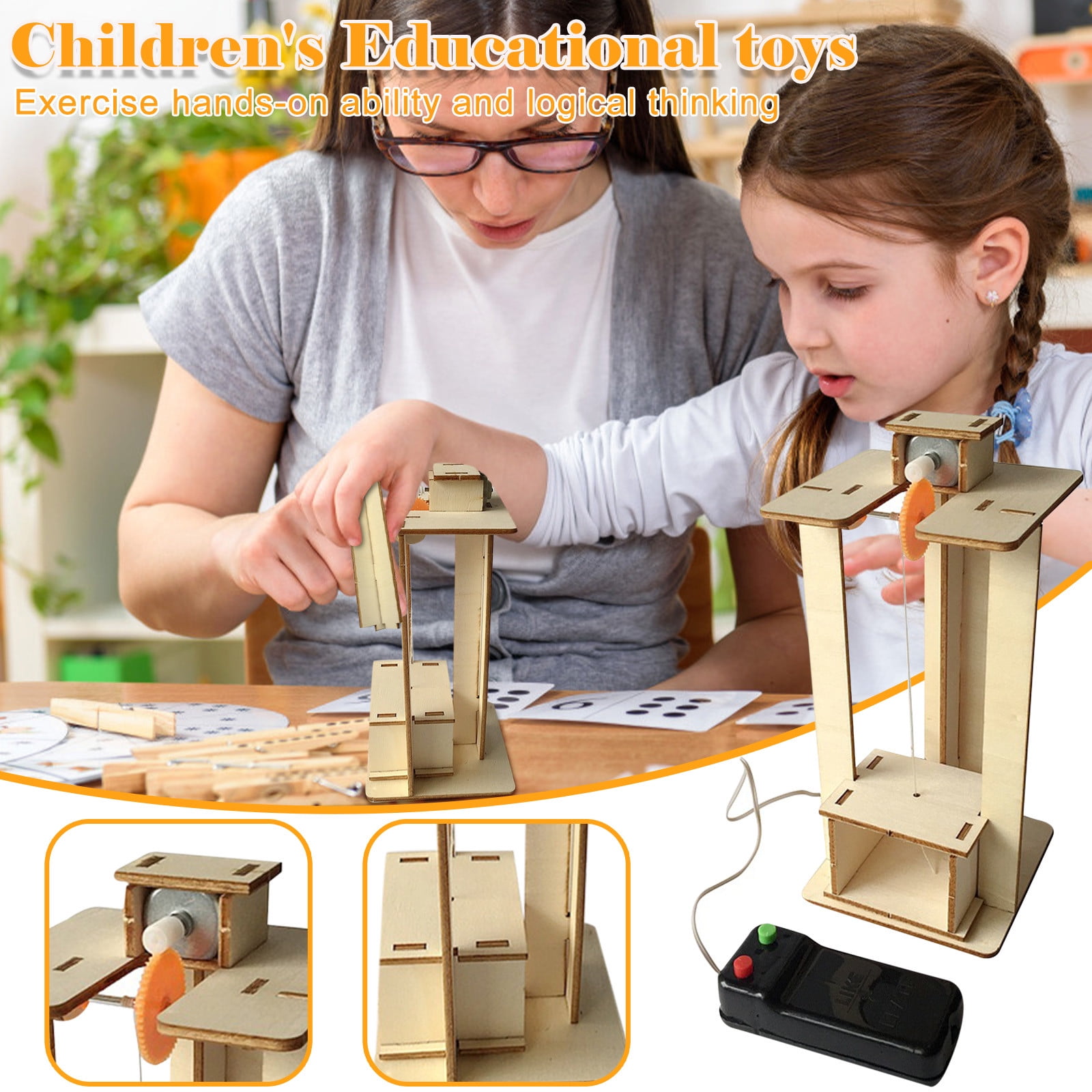 ToysYGift Clearance Toys Clearance Toys for Girls Boys 36 Years Puzzle Toys DIY Toy Sets Elevator Ed(图2)